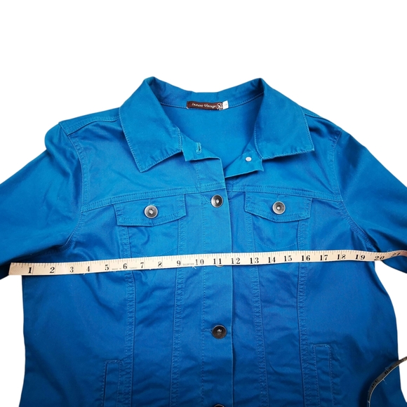 Blue Button-Up Jacket - Picture 3 of 12